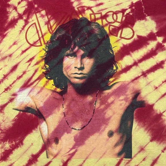 1990 Psychedelic The Doors Jim Morrison Tie Dye T-Shirt size XL - Picture 2 of 11